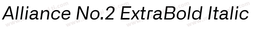 Alliance No.2 ExtraBold Italic字体转换